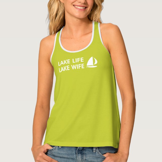 LAKE LIFE, LAKE WIFE TANK TOP (Front)