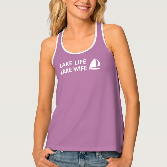 LAKE LIFE, LAKE WIFE TANK TOP (Front)