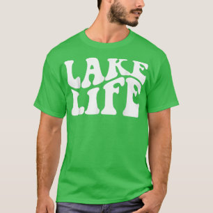 Lake Life Lake Wife Wavy Retro Bachelorette Party  T-Shirt