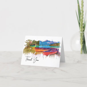 Lake Life  Letterpress Thank You Card