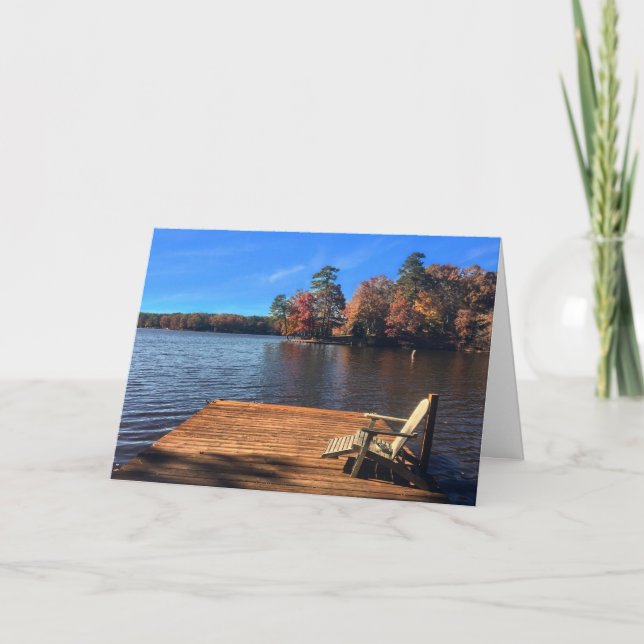 Lake Life on the dock Card (Front)