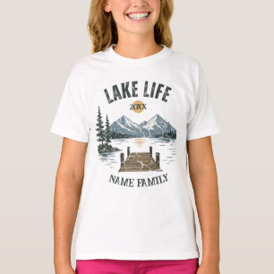 Lake Life Retro Grunge Family Vacation Match T-Shirt