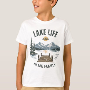 Lake Life Retro Grunge Family Vacation Match T-Shirt