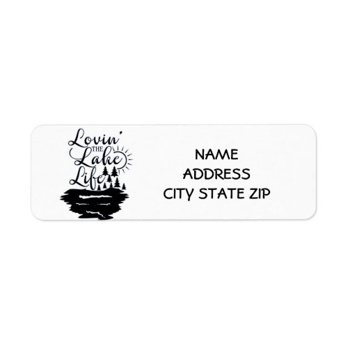 LAKE LIFE RETURN ADDRESS LABEL FOR FISHERMAN