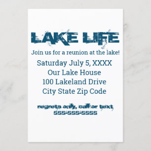 Lake Life Reunion Invitation