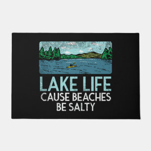Lake Life Salty Beaches Doormat