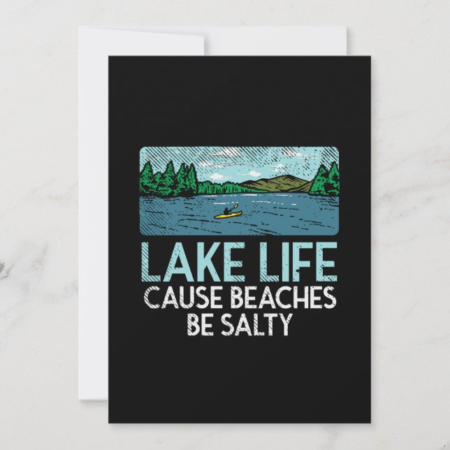 Lake Life Salty Beaches Invitation (Front)