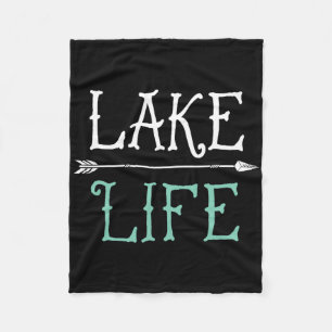 Lake Life T Shirt Fishing Boating Sailing Funny Ou Fleece Blanket