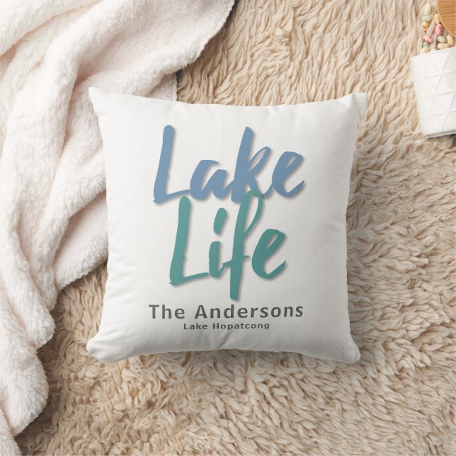Lake Life Throw Pillow (Blanket)