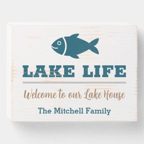Lake Life Welcome To Our Lake House Wooden Box Sign