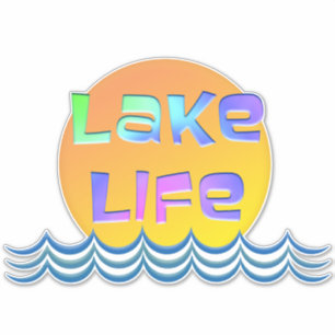 LAKE LIFE with Sun and Waves Sticker