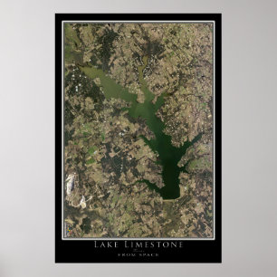 Lake Limestone Texas Satellite Poster Map