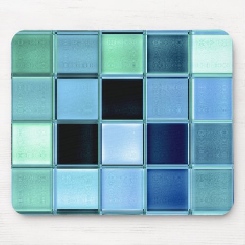 Lake Living AquaMarine Glass Tile Mosaic Mousepad