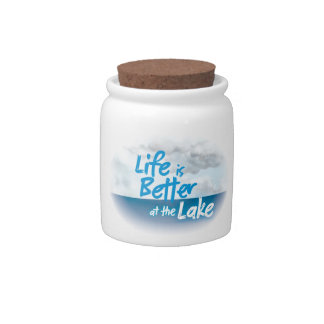 Lake living candy jar