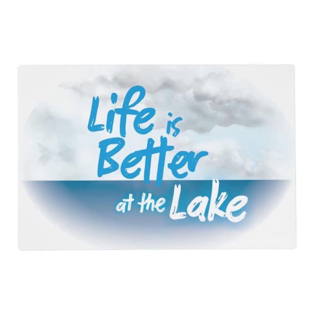 Lake living laminated placemat (Back)