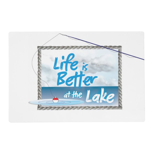 Lake living laminated placemat (Front)
