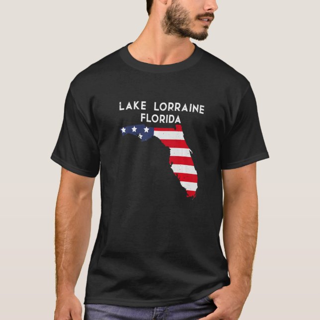 Lake Lorraine Florida USA State America Travel Flo T-Shirt (Front)