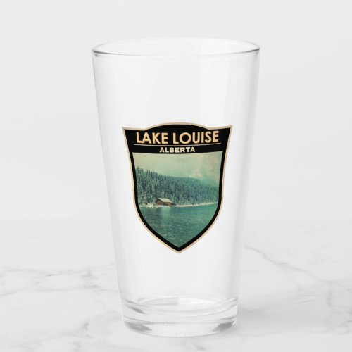 Lake Louise Alberta Canada Travel Art Vintage Glass