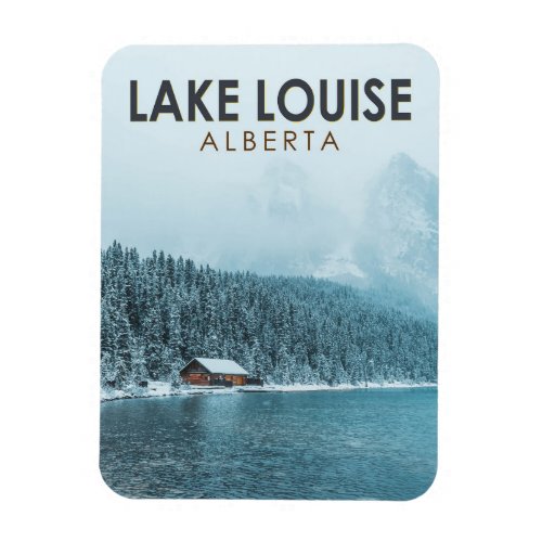 Lake Louise Alberta Canada Travel Art Vintage  Magnet