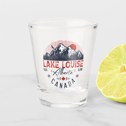 Lake Louise Alberta Canada Travel Ski Souvenirs Shot Glass