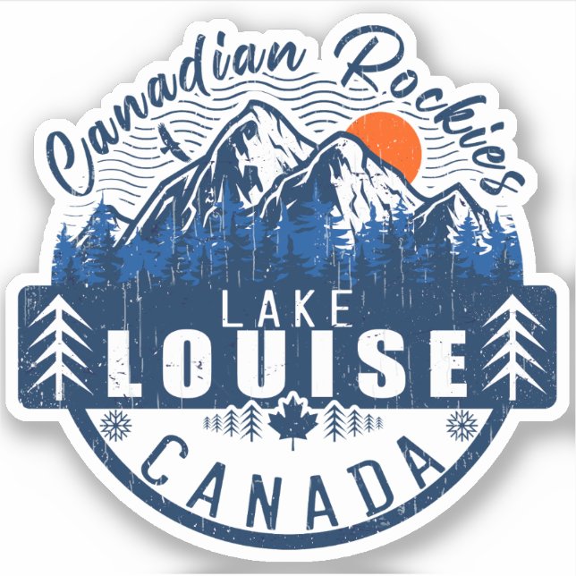 Lake Louise Alberta Canada Travel Ski Souvenirs Sticker (Front)
