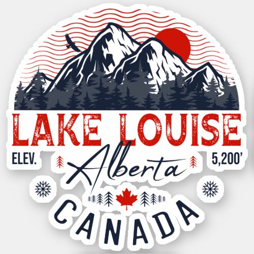 Lake Louise Alberta Canada Travel Ski Souvenirs Sticker