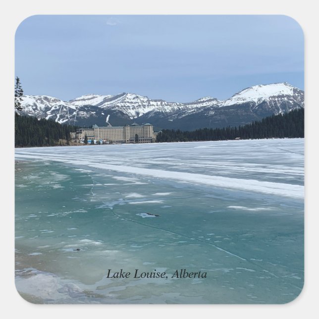 Lake Louise, Alberta Canadian Rockies Square Sticker (Front)