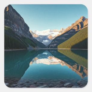 Lake Louise at Banff National Park Canada Square Sticker