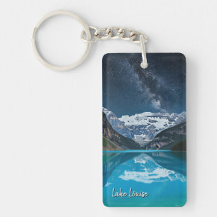 Lake Louise at Banff National Park Night Keychain