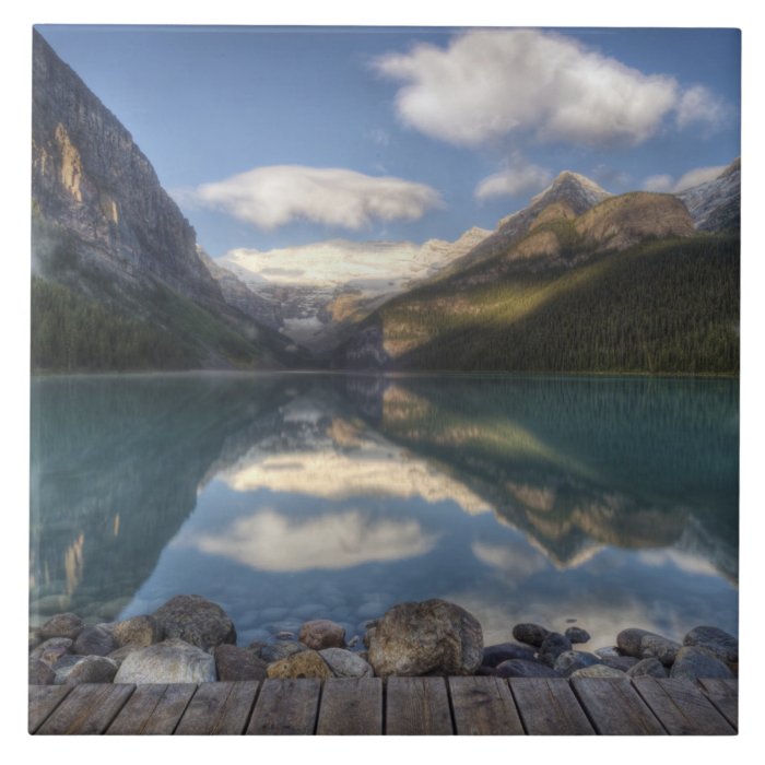 Lake Louise at sunrise, Banff National Park, Ceramic Tiles