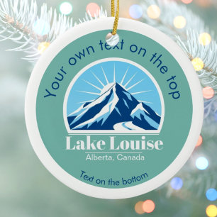 Lake Louise Banff Alberta Canada Blue Mountain Ceramic Ornament