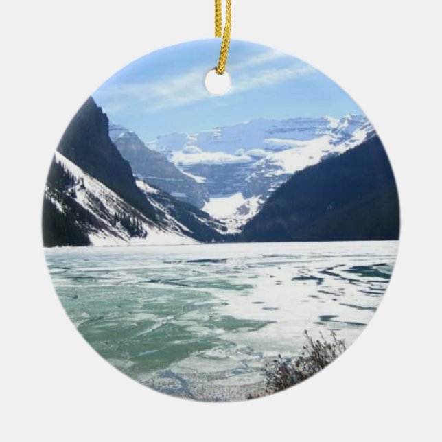 Lake Louise, Banff, Alberta, Canada Ceramic Ornament (Front)