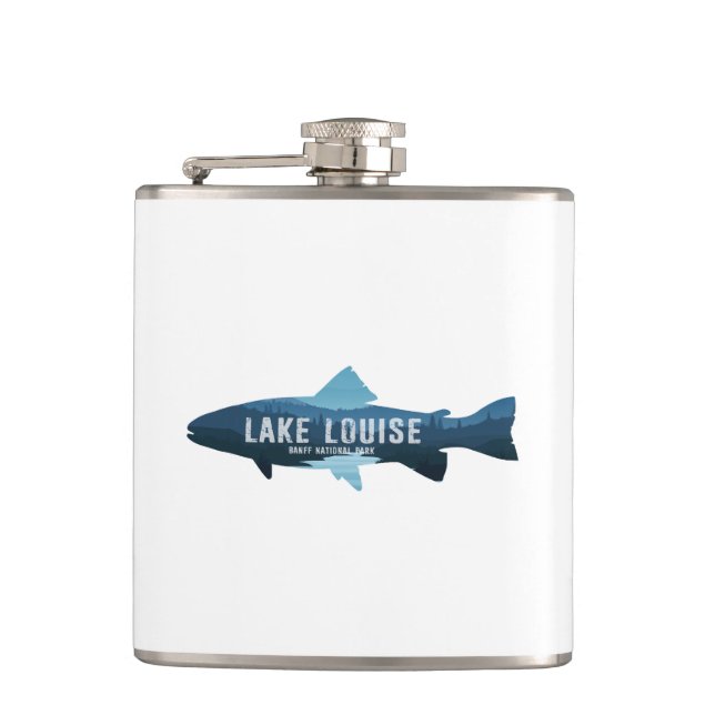 Lake Louise Banff National Park Fish Flask (Front)