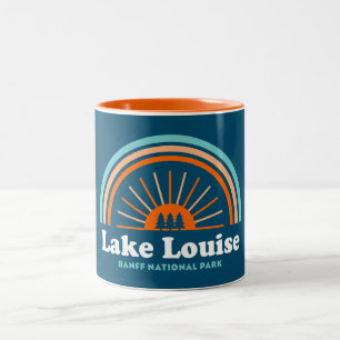Lake Louise Banff National Park Rainbow Two-Tone Coffee Mug