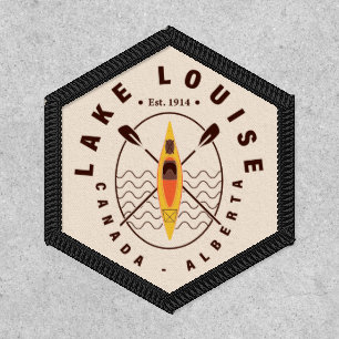 Lake Louise Canada Alberta Kayaking Retro Souvenir Patch