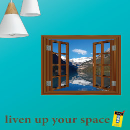 Lake Louise Canada 🍁 Fake Window Frame Poster