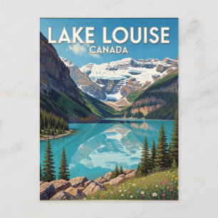 Lake Louise Canada Rocky Mountain View Postcard