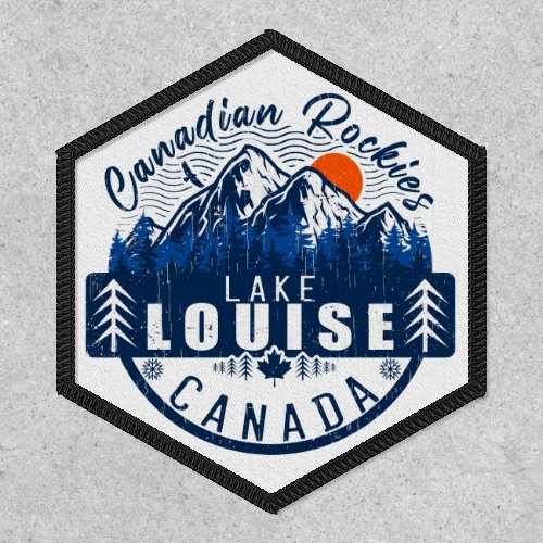 Lake Louise _ Canada _ Vintage Retro Sunset Patch