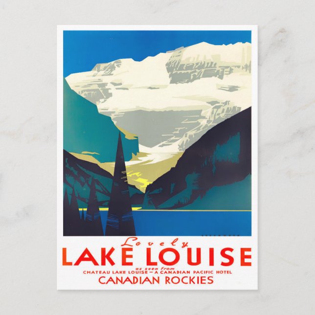 Lake Louise Canada vintage travel postcard (Front)