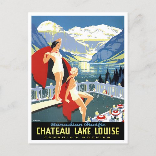 Lake Louise Canada vintage travel postcard