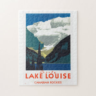 Lake Louise Canadian Rockies ~ Vintage Travel Jigsaw Puzzle