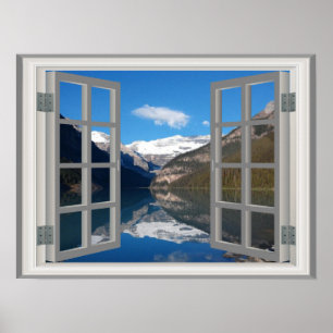Lake Louise 🍂 Fake Window Frame Poster