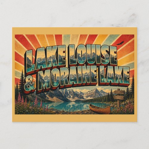 Lake Louise & Moraine Lake Glacial Lakes Mountain Postcard