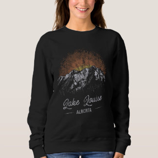 Lake Louise Mountains Alberta Hiking Outdoors Vint Sweatshirt