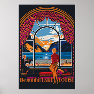 Lake Louise, view from the window, Canada Poster
