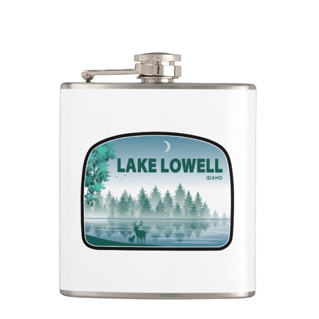 Lake Lowell Idaho Deer Flask (Front)