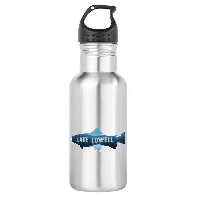 Lake Lowell Idaho Fish Stainless Steel Water Bottle (Front)