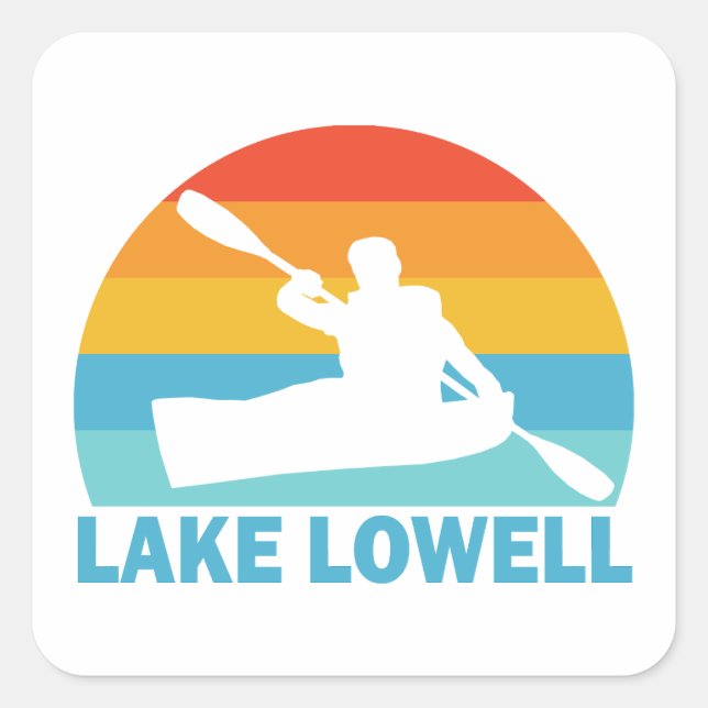 Lake Lowell Idaho Kayak Square Sticker (Front)