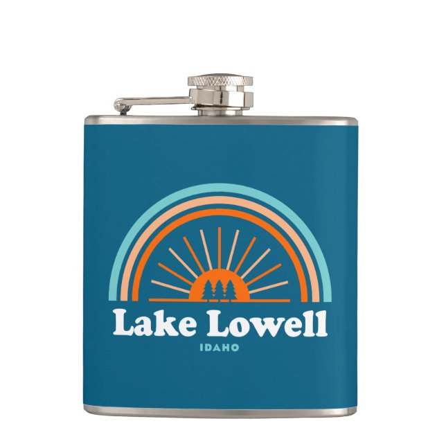 Lake Lowell Idaho Rainbow Flask (Front)