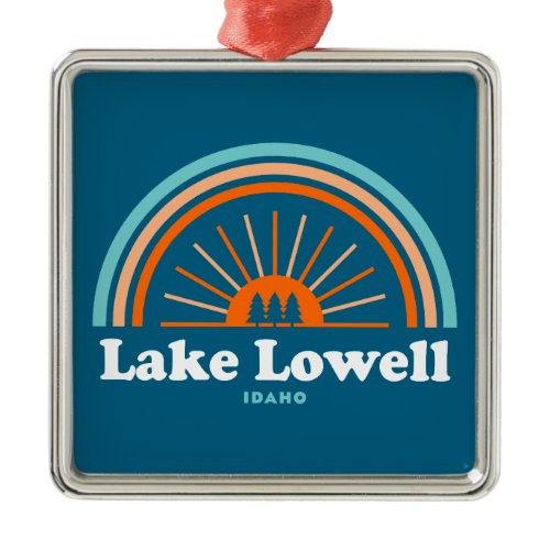 Lake Lowell Idaho Rainbow Metal Ornament